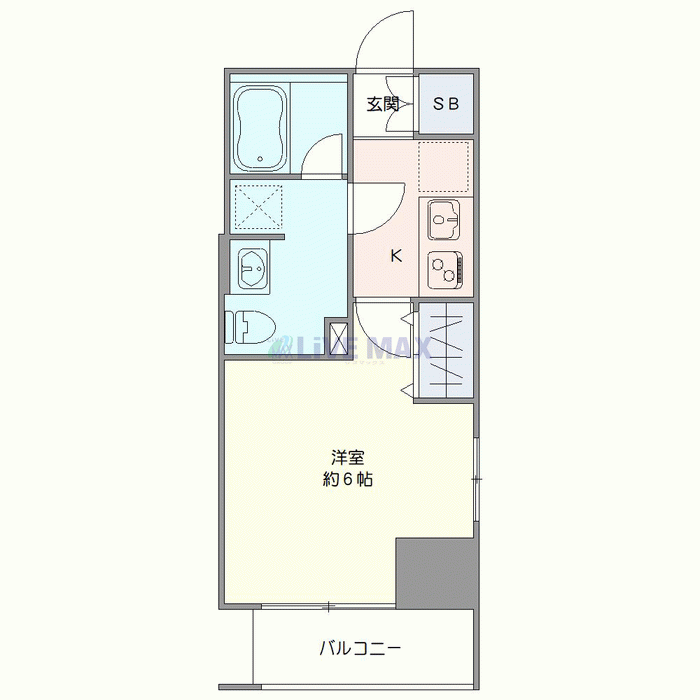マンスリーリブマックス大口駅前レジデンス◆『禁煙ルーム・駅2分』【独立洗面・浴室乾燥付】≪エクセレントシリーズ≫の間取り図