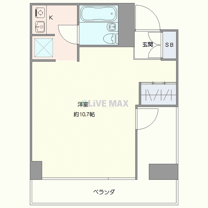 マンスリーリブマックス草加駅前ステイ■『禁煙ルーム・駅2分』≪スマートシリーズ≫の間取り図