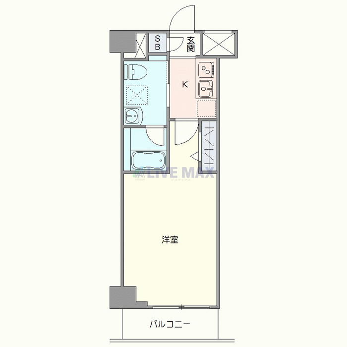 マンスリーリブマックス志村坂上スプレスター△『禁煙ルーム』【独立洗面・浴室乾燥付】≪エクセレントシリーズ≫の間取り図
