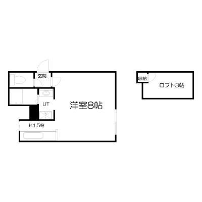 POROKARI澄川駅東B/駅近/ネット無料/ロフト付きの間取り図