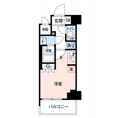 【✨🌅❄年末年始大感謝祭❄🌅✨】【禁煙🚭/Wi-Fi無料🌐】マイナビSTAY川崎Axis　902の間取り図