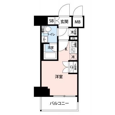 【清掃費11,000円OFF｜1月末までの入居限定🎁】【禁煙🚭/Wi-Fi無料🌐】マイナビSTAY川崎Axis　1103の間取り図