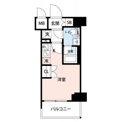 【✨🎁12月入居限定SALE🎁✨】【禁煙🚭】マイナビSTAY川崎Axis　804の間取り図