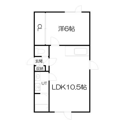 POROKARI旭川旭神2条/駐車場2台あり/エアコンの間取り図