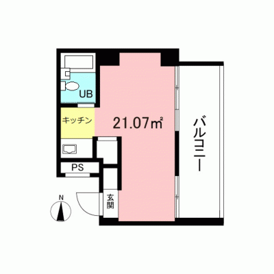 【溝の口5分】商業施設近く・テレワークにも◎丨東都マンスリー YUWAビルAタイプ(禁煙)(1)の間取り図