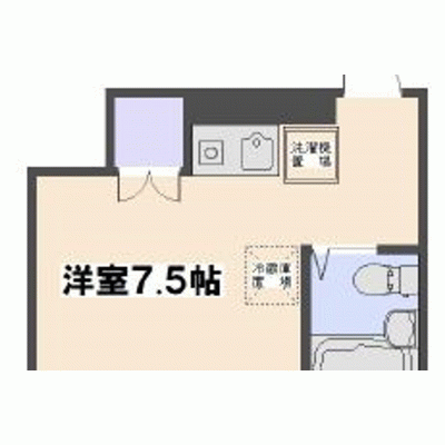 【楽々園駅】出張・テレワーク向き/ネット無料丨Uステージ五日市中央II105(禁煙)(1)の間取り図