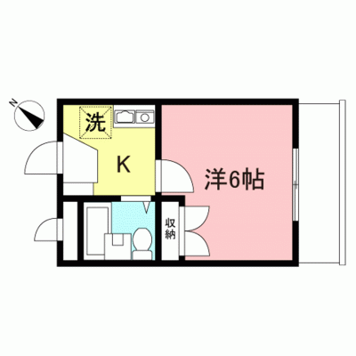 【町田8分】短期出張・テレワークに◎ネット無料丨東都マンスリー ラポール町田1R（禁煙）(4)の間取り図