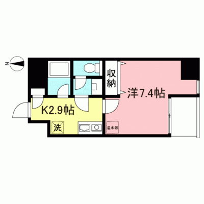 【向ヶ丘遊園4分】テレワーク◎Wi-Fi無料丨東都マンスリー　オンブラージュ1K(禁煙)(4)の間取り図