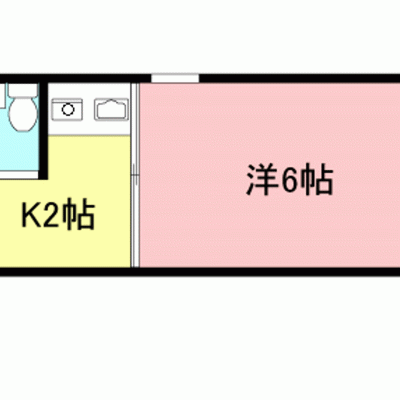 【下北沢4分】禁煙1K｜出張・短期滞在に丨東都マンスリー KB ONE1K(禁煙)(2)の間取り図