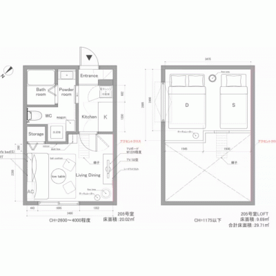 【鵠沼海岸7分】海近く！休日満喫◎禁煙丨シールーム鵠沼海岸205（禁煙）(4)の間取り図