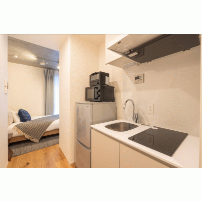 【江戸川橋4分】ネット無料◎ビジネス・短期滞在に丨Dash Living Kagurazaka1K Studio Apartment（1K）(1)の間取り図