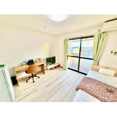 【三重県鈴鹿市/鈴鹿市駅徒歩約5分/駐車場/無料Wi-Fi/バストイレ別/洋室8帖】クレールカルティエ ファミマンの間取り図