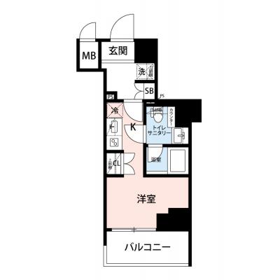 【清掃費11,000円OFF｜1月末までの入居限定🎁】【禁煙🚭/Wi-Fi無料🌐】マイナビSTAY川崎Axis　706の間取り図