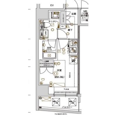 【🌷新生活応援キャンペーン🌷】【禁煙🚭/Wi-Fi無料🌐】マイナビSTAY川崎Axis　1101の間取り図