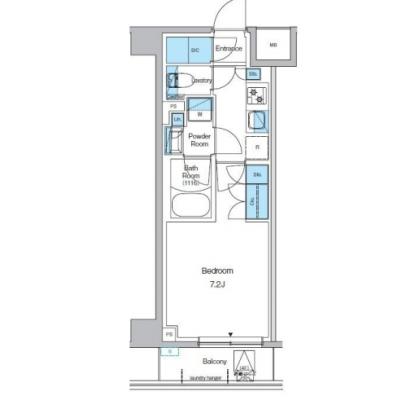 【清掃費11,000円OFF｜1月末までの入居限定🎁】【禁煙🚭/Wi-Fi無料🌐】マイナビSTAYモンターニュ西葛西　308の間取り図