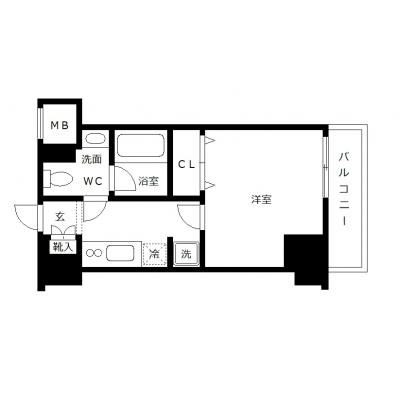 OneLife横浜鶴見市場駅前ログⅡ【★≪禁煙ルーム有≫築浅，Wi-Fi無制限，駅徒歩1分】 の間取り図