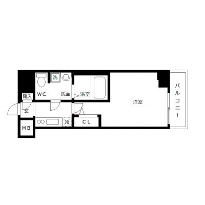 OneLife横浜尻手駅WEST【★≪禁煙ルーム有≫築浅・Wi-Fi無制限】の間取り図