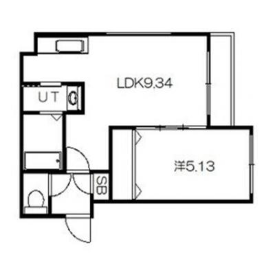 POROKARI手稲駅前F/セミダブル/エアコンの間取り図