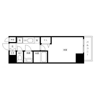 OneLife今池NORTH【★オートロック付,★独立洗面・浴室乾燥付】の間取り図