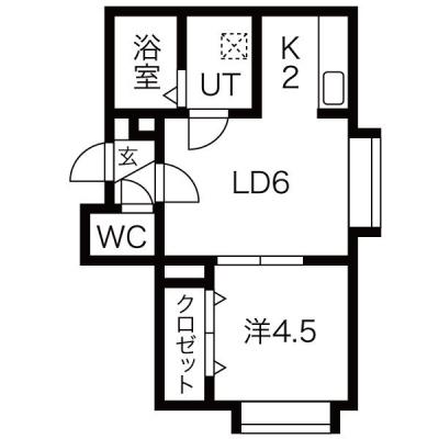 POROKARI北24条駅B/セミダブル/エアコン有の間取り図