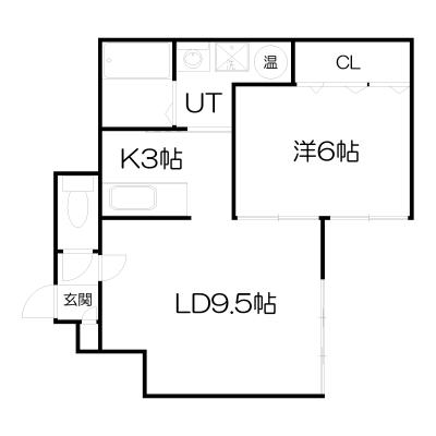 POROKARI旭川常磐公園/セミダブル/P有/エアコンの間取り図