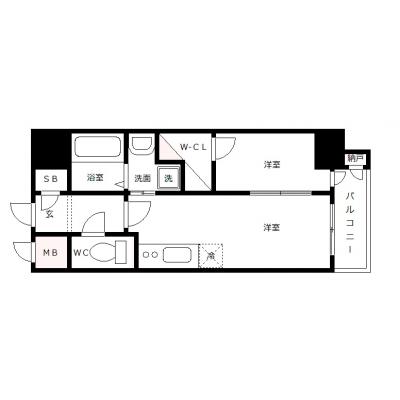 OneLife新栄ネスト4th【★1DK・オートロック・浴室乾燥機付き】の間取り図
