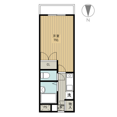 三島のマンスリー　阪急茨木　Aタイプの間取り図