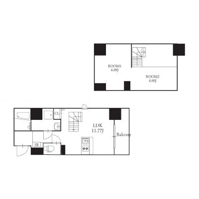 【MP 天神東グランM】1LDK（A）の間取り図