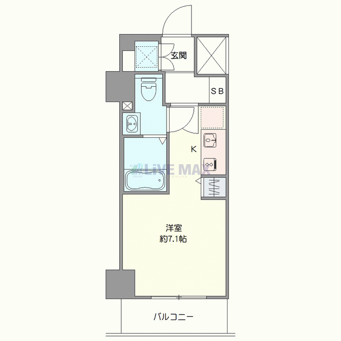 グッドステイ菊名NORTHステイ★『禁煙ルーム・駅4分・独立洗面』【ハイクラス】の間取り図