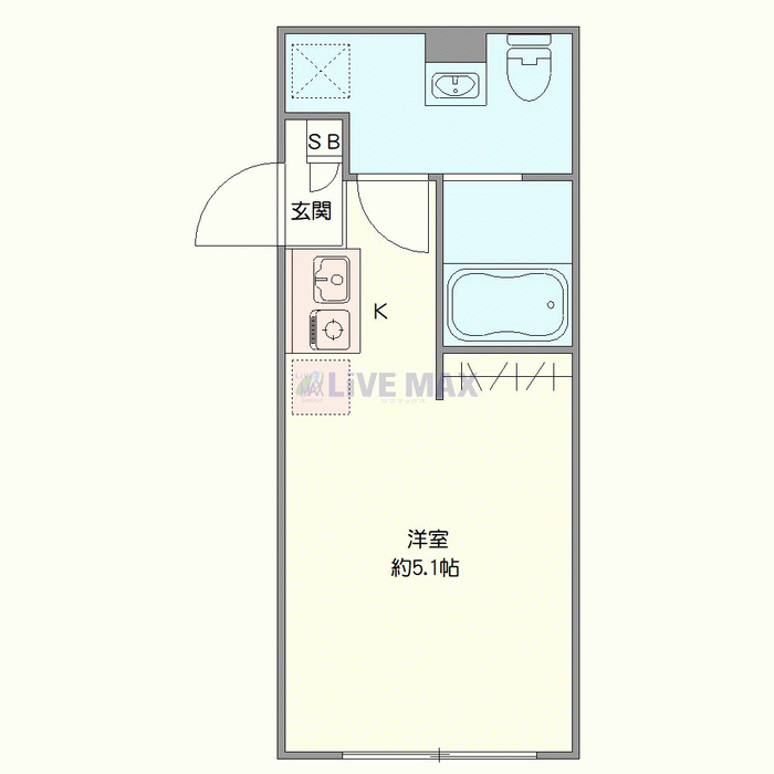 グッドステイ赤羽志茂レジデンス△『禁煙ルーム・独立洗面・浴室乾燥付』【ハイクラス】の間取り図