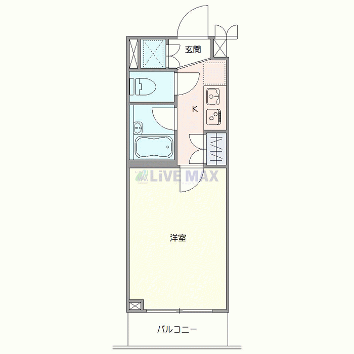 マンスリーリブマックス西馬込壱番館△『禁煙ルーム』≪スタンダードシリーズ≫の間取り図