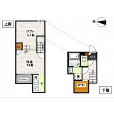 トーマンスリー岡山市中区藤原西町☆駐車場有(有料)☆インターネット使用料無料（Wi-Fi）の間取り図
