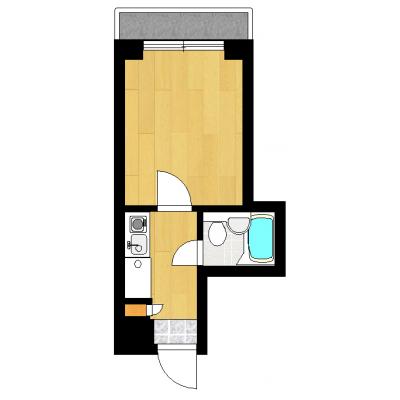 人気の中野駅徒歩8分♪コンビニ至近！中野ブロードウェイや商店街至近の好立地★オートロック付き鉄筋コンクリート造マンション◇ＭＨ中野Ｃの間取り図