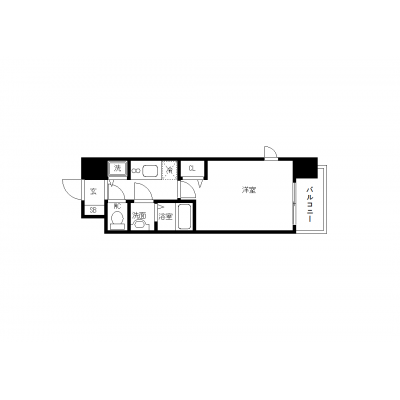 OneLife久屋大通公園エアリー【★浴室乾燥機付き・独立洗面台】の間取り図