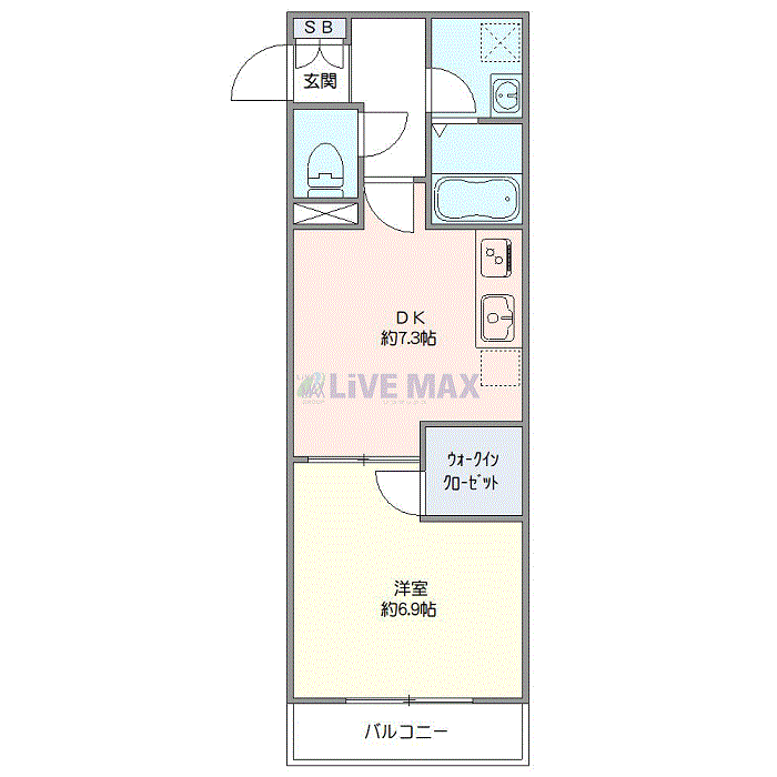 グッドステイ西千葉EASTシエーナⅡ△『禁煙ルーム・1DK・37平米・Wi-Fi無制限・追い焚き機能』【ハイクラス】の間取り図