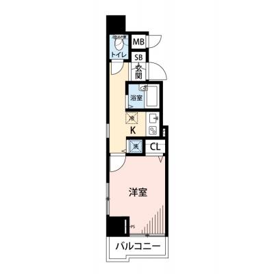 【清掃費11,000円OFF｜1月末までの入居限定🎁】【禁煙🚭/Wi-Fi無料🌐】マイナビSTAYミライエ銀座東　404の間取り図
