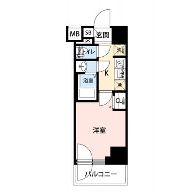 【🎉初期費用オフ｜お得なキャンペーン】【禁煙🚭/Wi-Fi無料🌐】マイナビSTAY横浜戸部　602の間取り図