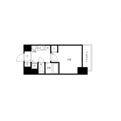 OneLife金山パークス【★オートロック、2口コンロ、独立洗面台】の間取り図
