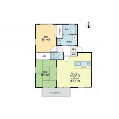 【Alphabed30高松香西南B棟】駐車場無料・２LDKのおしゃれなお部屋♪の間取り図