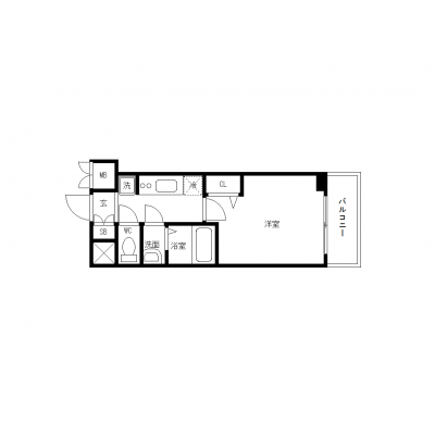 OneLife葵デュース【★浴室乾燥機・独立洗面台・2口コンロ】の間取り図