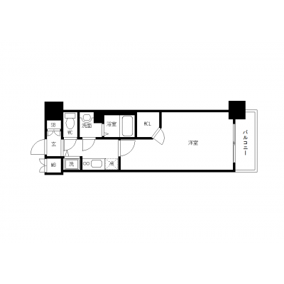 OneLife名古屋グロウ【★バス・トイレ別、独立洗面台、浴室乾燥機付き】の間取り図