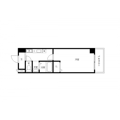 OneLife那古野【★バス・トイレ別、独立洗面台】の間取り図