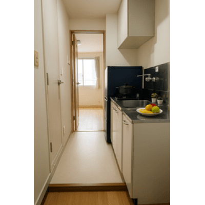 八王子駅徒歩9分!駐車場無料!家具家電Wifi付!立会不要TM70の間取り図