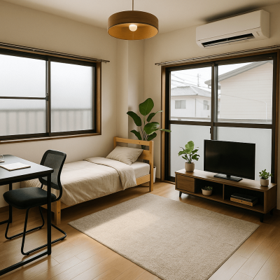 Wifi＆駐車場無料!家具家電付!立会不要!リモート完結!TM77の間取り図