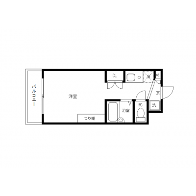 OneLife原木中山メゾン【★23平米・バス・トイレ別】の間取り図