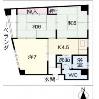 【オレンジマンスリー関駅前】駅近4分／日当たり良好◎３K／Wi-Fi無料／近隣駐車場あり／法人OK・ペット相談可♪の間取り図