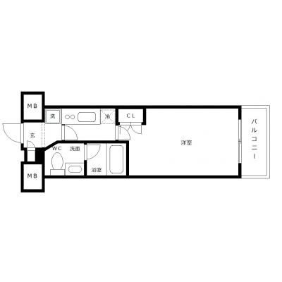 OneLife横浜弘明寺プレスト【★独立洗面・2口コンロ・浴室乾燥付】の間取り図