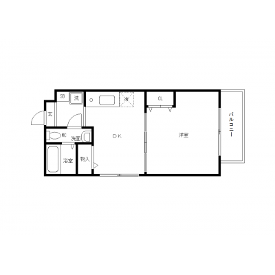 OneLife東墨田Uリバーサイド【▼独立洗面台・浴室乾燥機付き▼《1DKの広々空間》】の間取り図