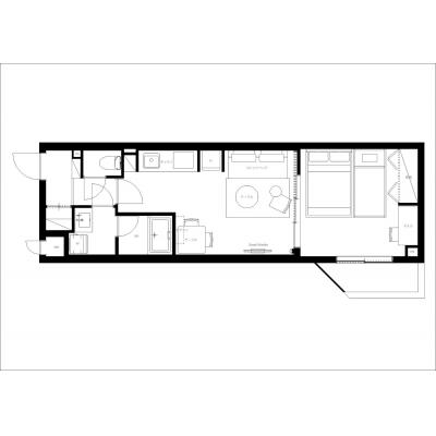 12/20までの特価！最寄り駅まで徒歩6分/品川駅まで1駅/神奈川方面へも好アクセス/ザ・パーククロス東大井 305の間取り図