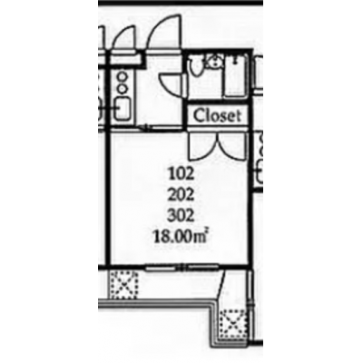 [ワールドポテンシャル西池袋202]●池袋エリア●家具・家電付き●落合南長崎駅　徒歩2分の間取り図
